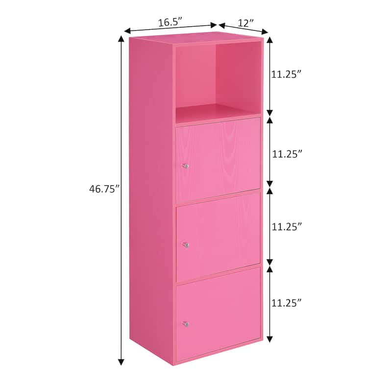 Convenience Concepts Xtra Storage 3 Door Cabinet with Shelf