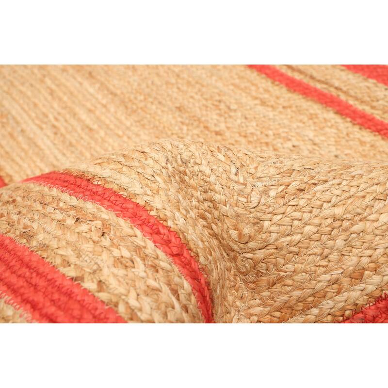 ECARPETGALLERY Braided Weave Palas Denizli Tan Jute Rug - 2'7 x 6'3