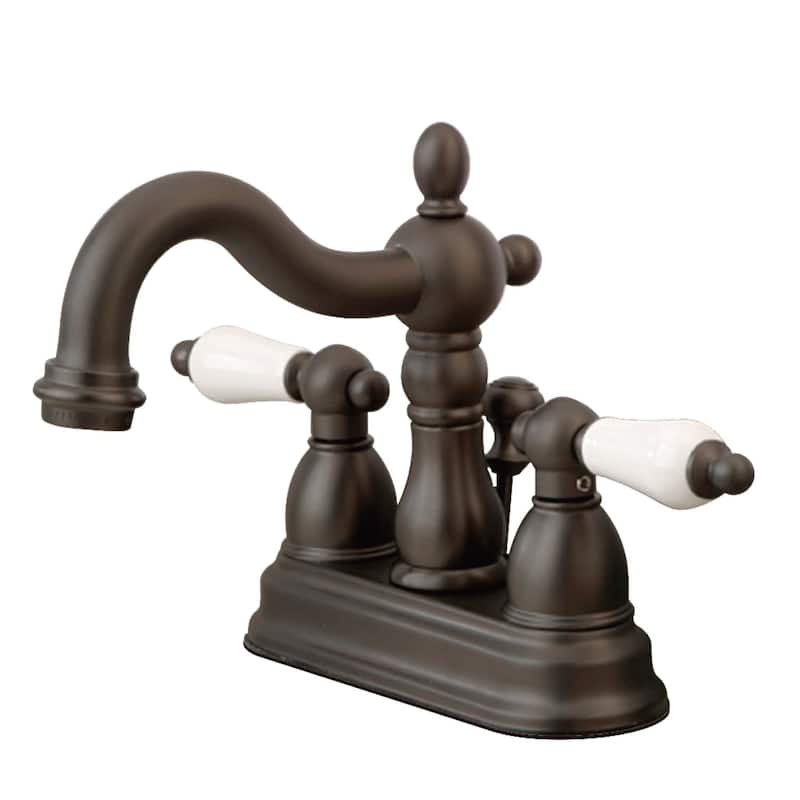 Kingston Brass Heritage Centerset Bathroom Faucet with Brass Pop-Up - Oil Rubbed Bronze