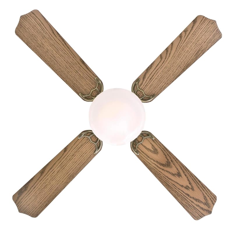 Westinghouse Lighting Casanova Supreme 42-Inch 4-Blade Indoor Ceiling Fan with LED Light and Opal Schoolhouse Glass