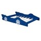 preview thumbnail 22 of 23, Full Size Race Car-Shaped Platform Bed with Wheels Wooden Platform Bed Frame with Support Slats, Twin Floor Bed