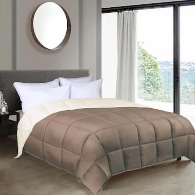 Superior Brushed Microfiber Down Alternative Reversible Comforter