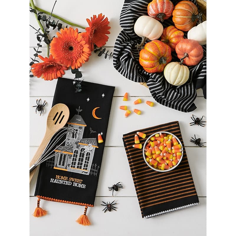DII Halloween Embellished Dishtowels Set of 3