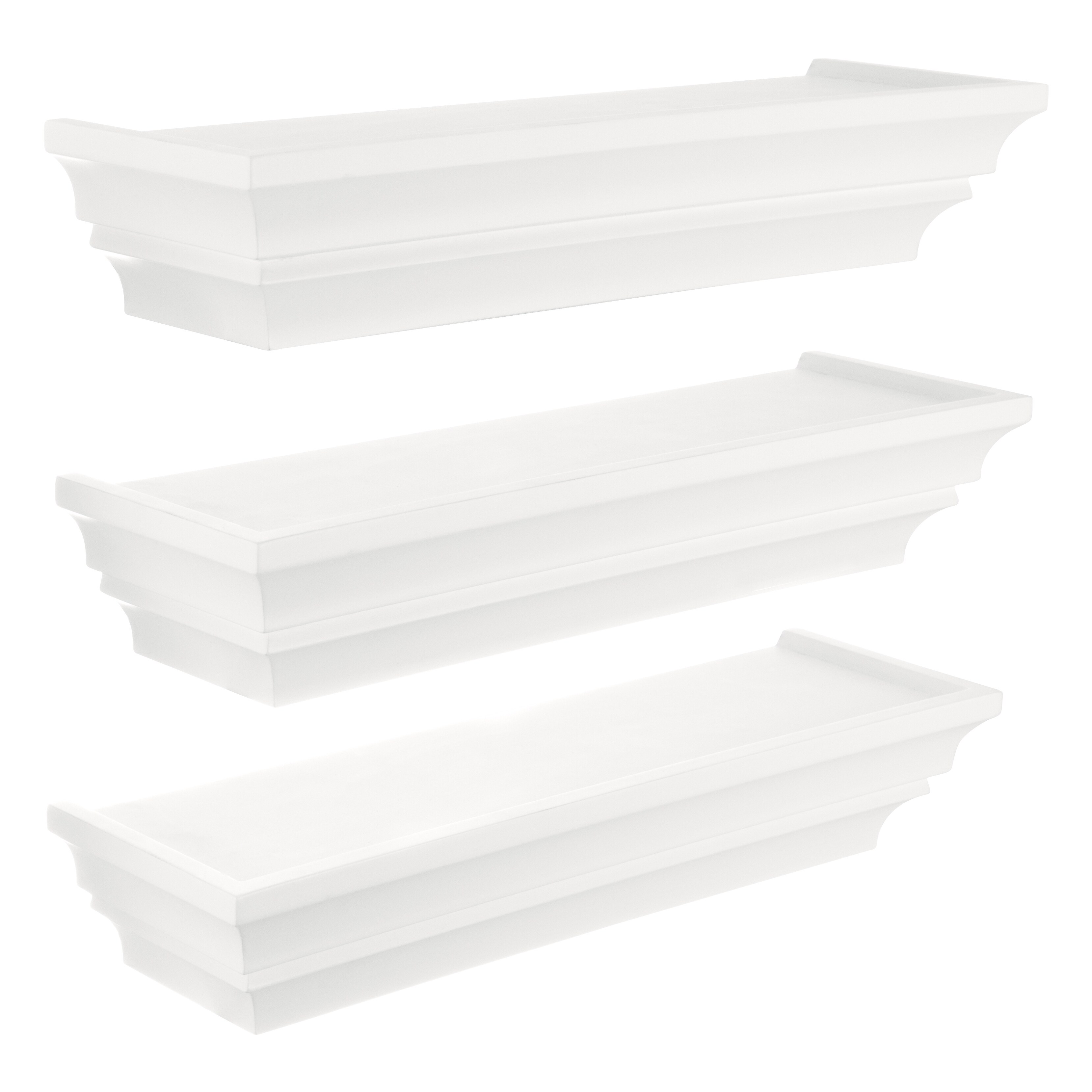 Shop Kieragrace Kg Madison Wall Shelf Set Of 3 White 16 Overstock 29774423