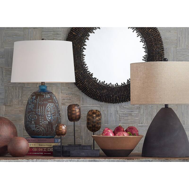 Currey & Company Zea Black Table Lamp - 27.75"h x 20"dia