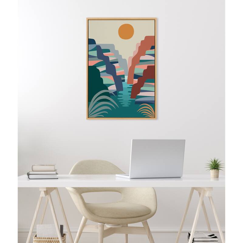 Kate and Laurel Sylvie Grand Canyon Framed Canvas by Rachel Lee