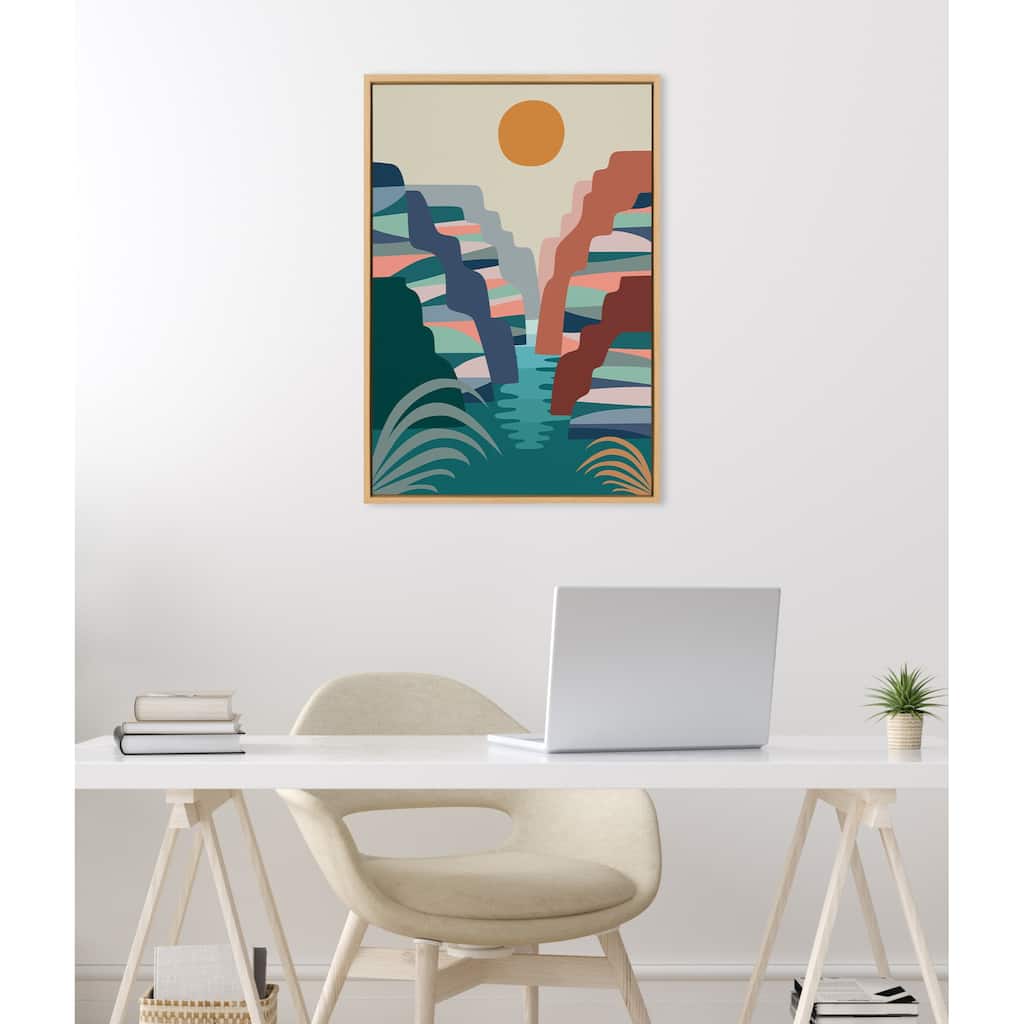 Kate and Laurel Sylvie Grand Canyon Framed Canvas by Rachel Lee