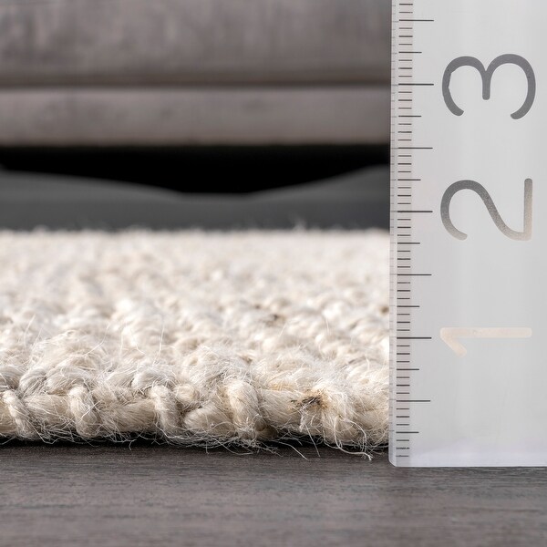 nuLOOM Handmade Jute Ribbed Area Rug