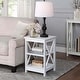 preview thumbnail 12 of 63, Copper Grove Cranesbill X-Base 3-Tier End Table with Shelves White