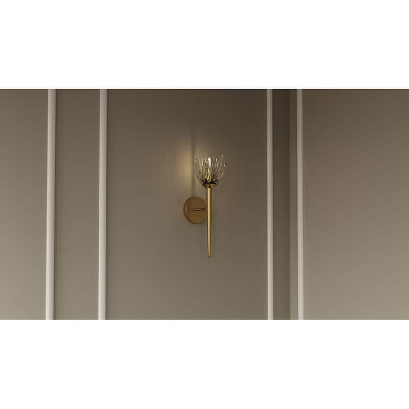 Shea 1-Light Brushed Gold Wall Sconce