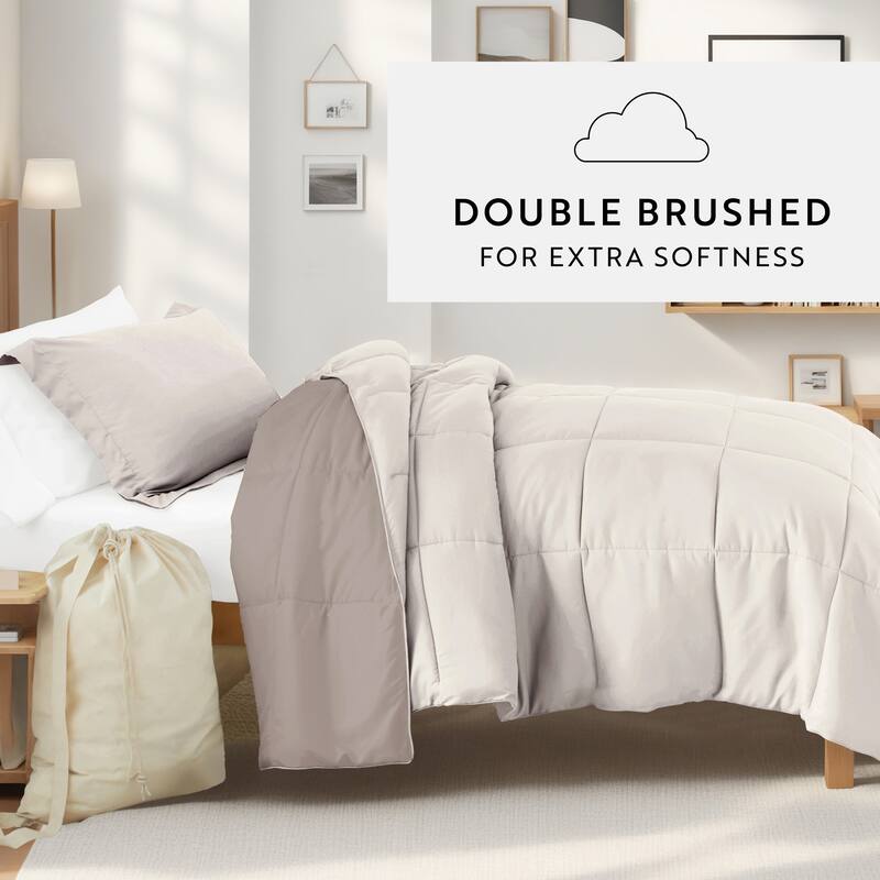 8pc Twin XL Solid Dorm Bedding Bundle