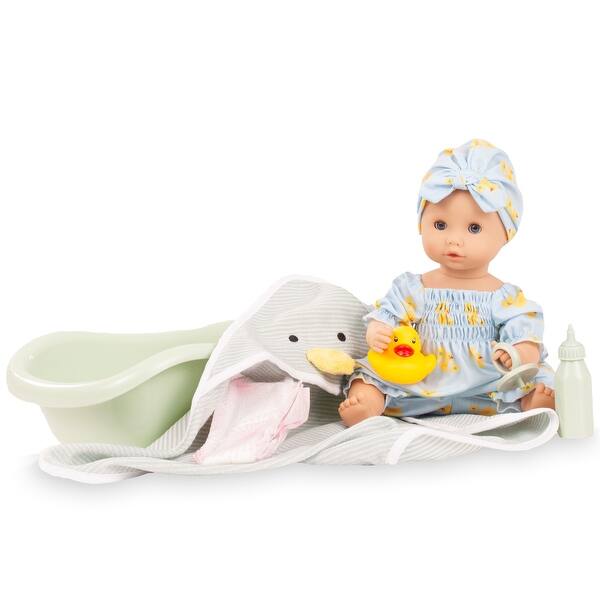 slide 2 of 5, Gotz: Sleepy Aquini: Little Duck - Bath Doll Set, 13" Drink & Wet Baby, Kids 3+