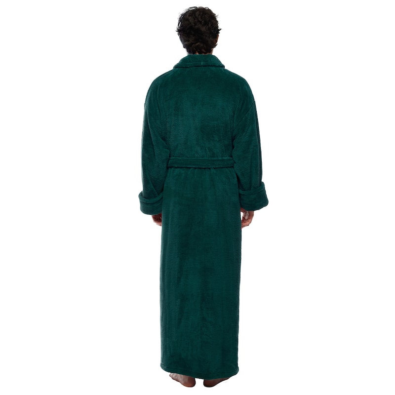 Men's Shawl Collar Premium Fleece with Full Ankle Length Bathrobe