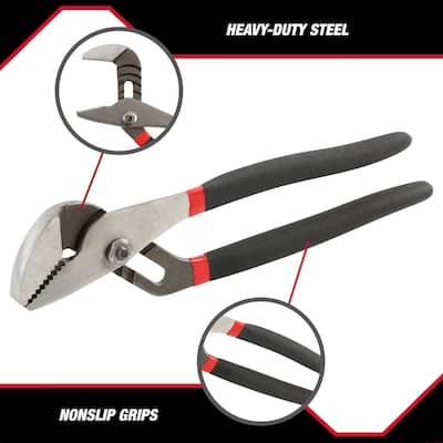2-Piece 8-Inch and 10-Inch Groove Joint Pliers Set