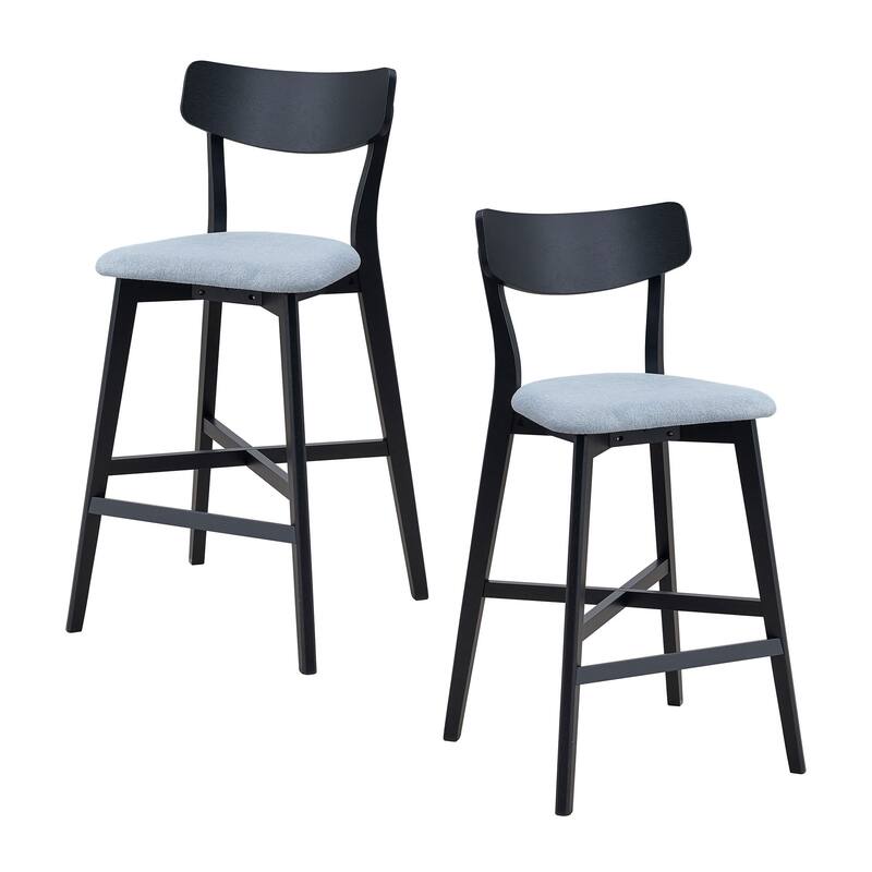 Wooden Bar Chairs Set Of 2