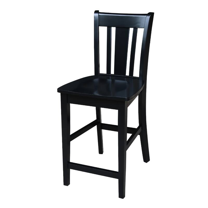 36 in Round Top Counter Height Dining Table with Stools in Black