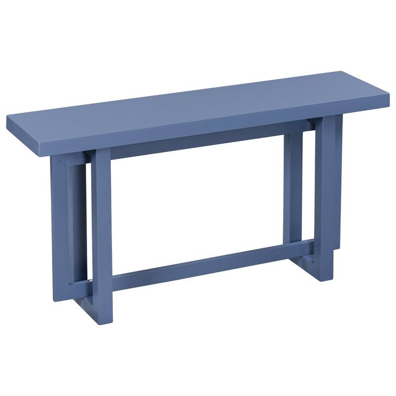 Modern Entryway Console Table with Industrial-inspired Concrete Wood Top, Hallway Foyer Sofa Long Table Entryway Table