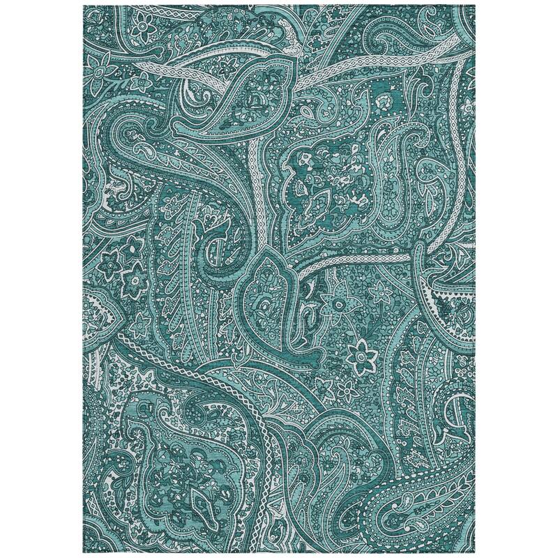 HomeRoots Paisley Traditional Rectangle Outdoor Rug