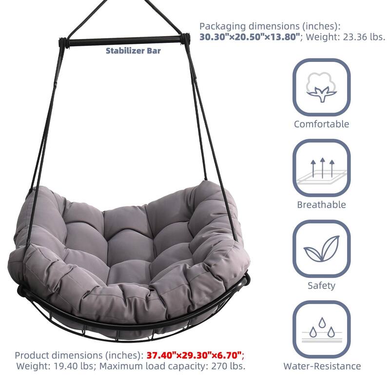 Aluminum Hammock Chair with Swivel & Cushion