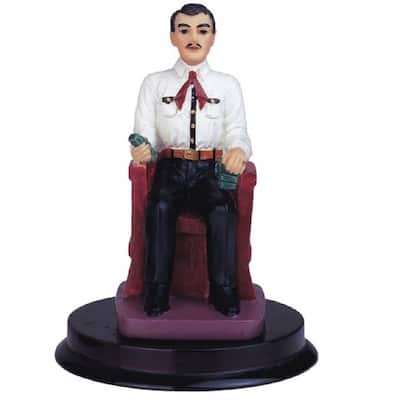 Q-Max 5"H Jesus Malverde Statue Angel of The Poor Sinaloa Religious Figurine Holy Figurine Religious Decoration