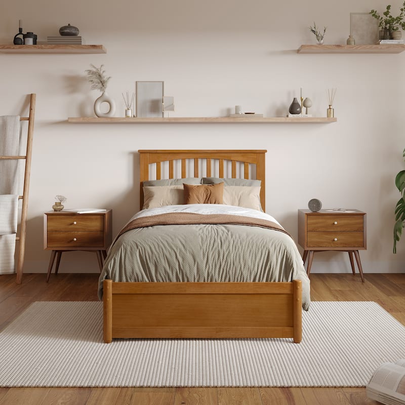 Everett Platform Bed with Panel Footboard and Storage Drawers