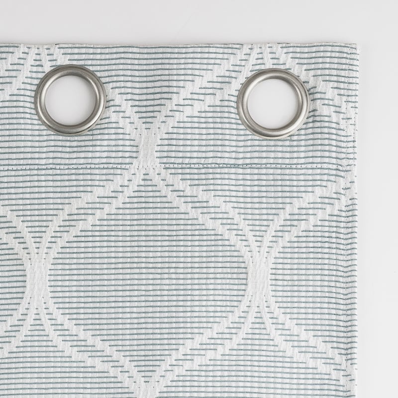 Sun Zero Tikal Woven Ogee Total Blackout Grommet 1-Piece Curtain Panel, Single Panel