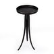 preview thumbnail 1 of 3, Monique Large Pedestal Side Table Black - Aluminum/Metal