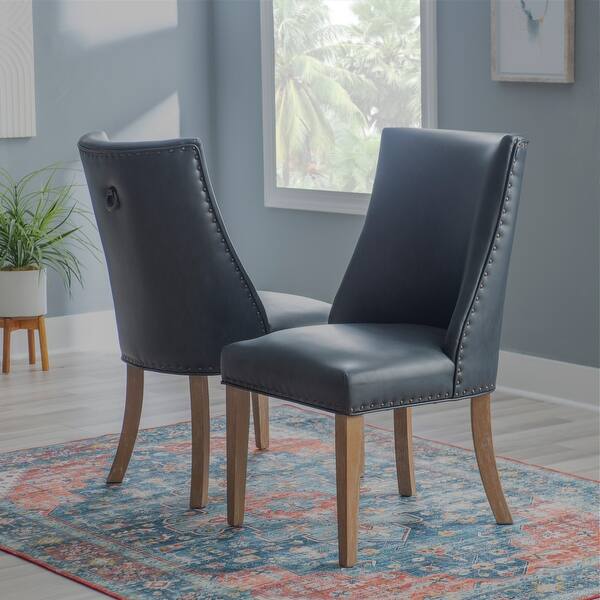 Allard Faux Leather Dining Chairs (Set of 2) On Sale Bed Bath & Beyond 37417349
