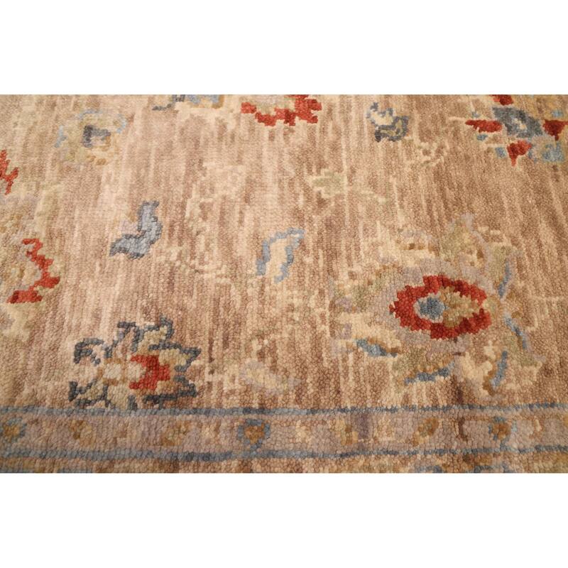 ECARPETGALLERY Hand-knotted Modern Oushak Tan Wool Rug - 5'0 x 8'0