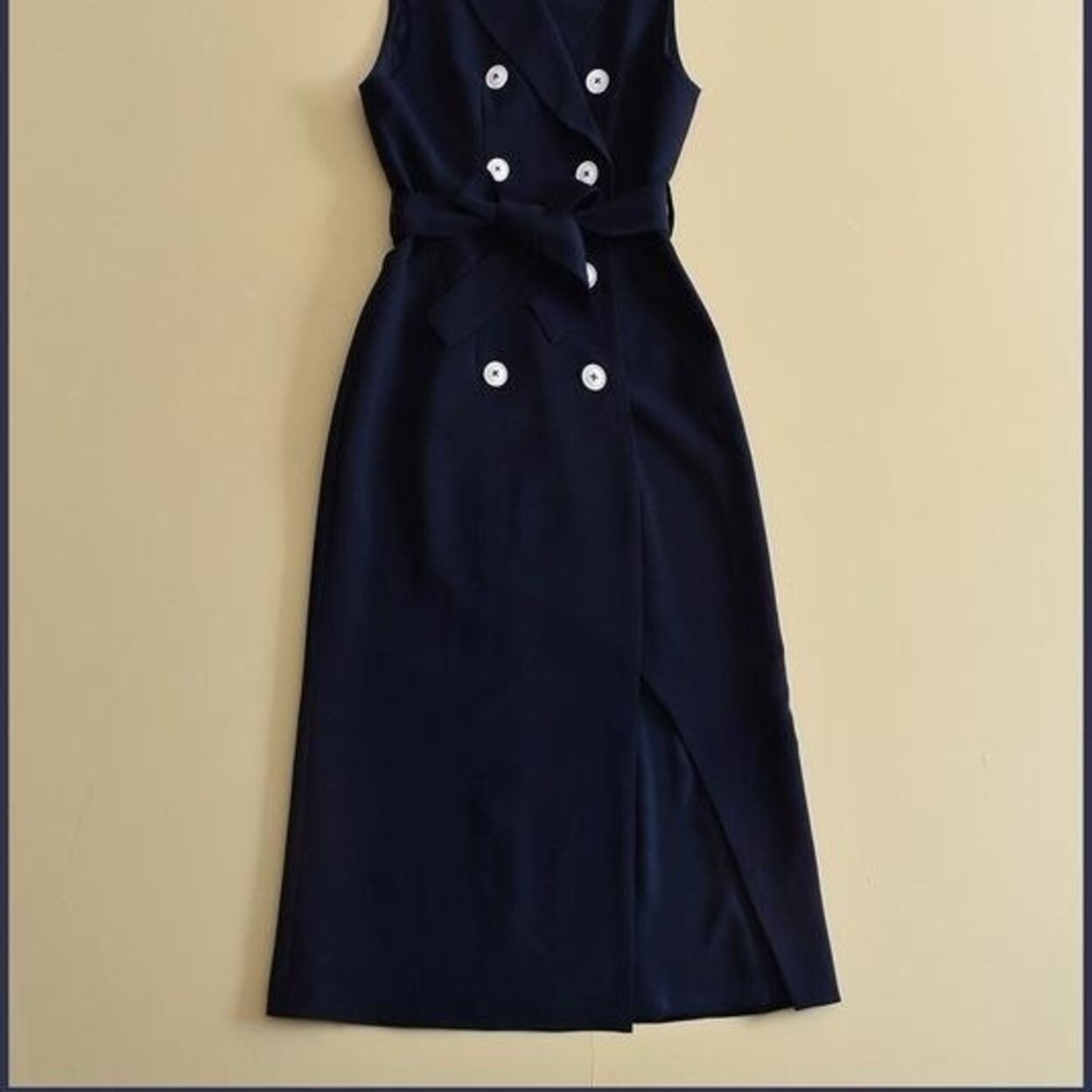navy blue mid calf dress