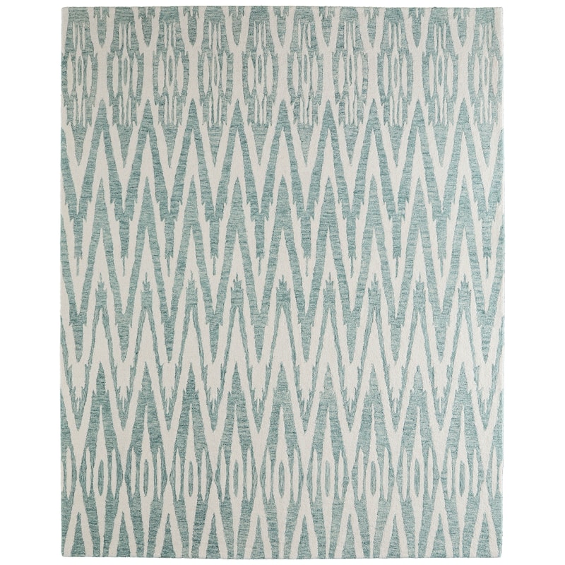 Esser R8A40 Chevron Modern Area Rug - 5' x 8' - Blue/White