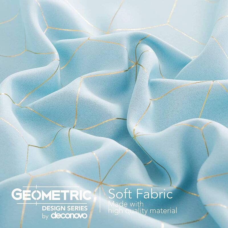 Deconovo Colorful Blackout Gold Honeycomb Curtains 42 Width(2 Panel)