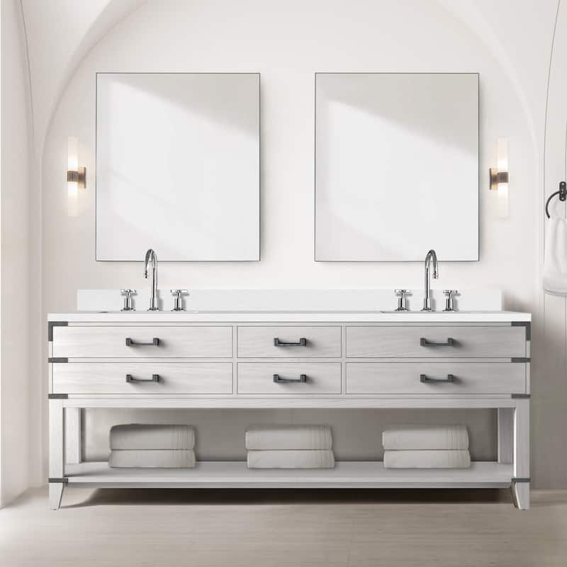 Norwalk Bath Vanity with Quartz Top, Sink and Mirror