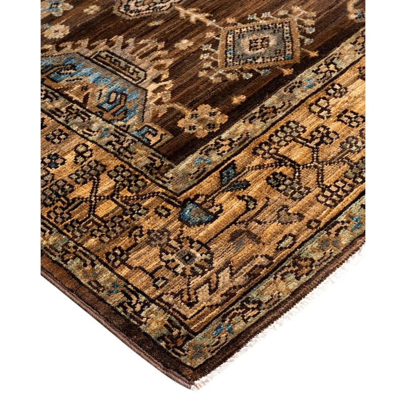 Serapi One-of-a-Kind Hand-Knotted Area Rug - Brown, 3' 11" x 6' 0" - 3' 11" x 6' 0"