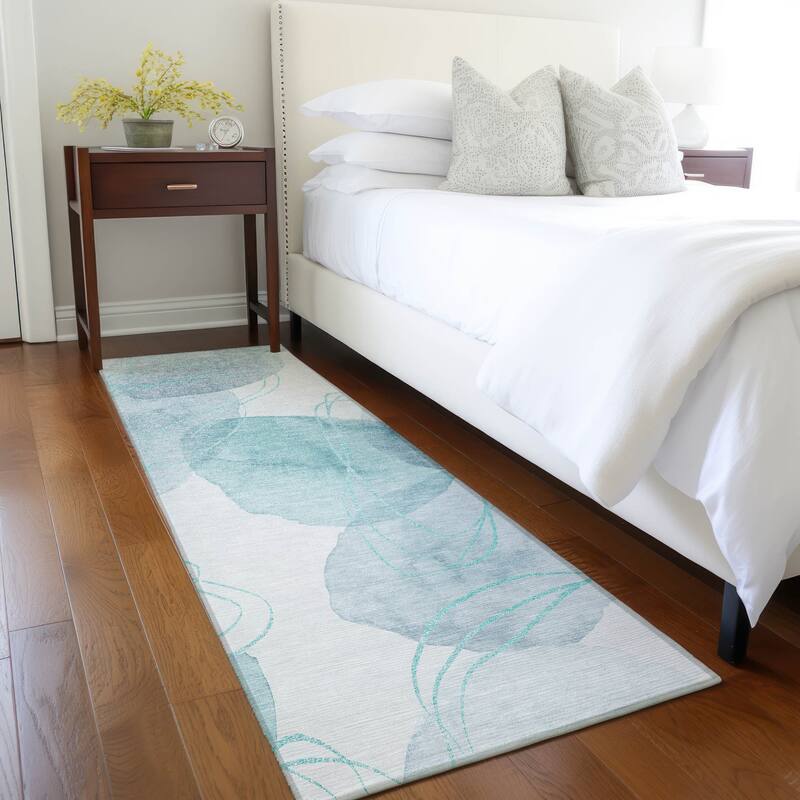 Fara Modern Art-Inspired Weather Resistant Sleek Contemporary Outdoor Rug