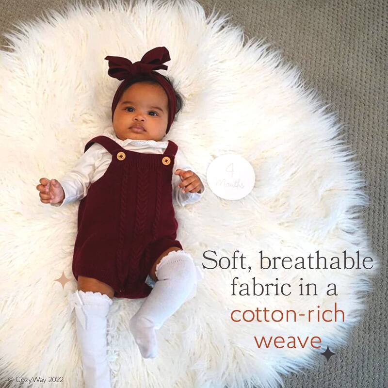 CozyWay Toddler Knee High, Bow style, Black/White/Gray/Pink/Red - 5 pair