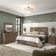 preview thumbnail 17 of 20, Furniture of America Wacine 5-Piece Weathered Grey Solid Wood Panel Bedroom Set