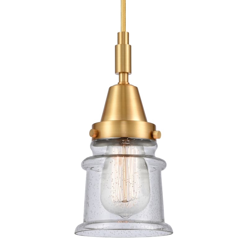Innovations Lighting 447-1P-G184S Canton 5" Wide Mini Pendant with - Satin Gold
