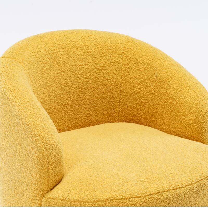 Teddy Fabric Swivel Accent Armchair Barrel Chair