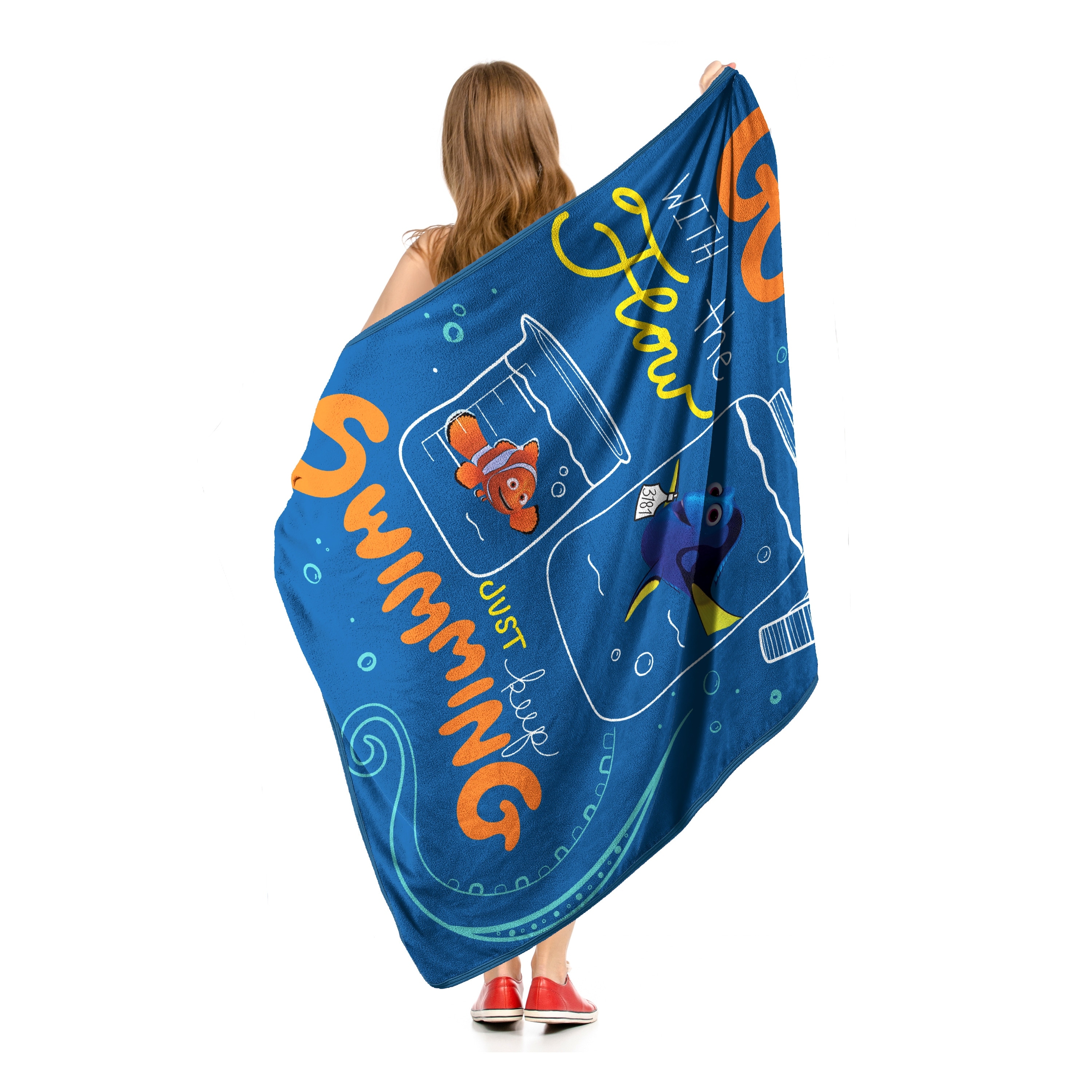 Finding Nemo With The Flow Micro Raschel Throw Blue 18 x18