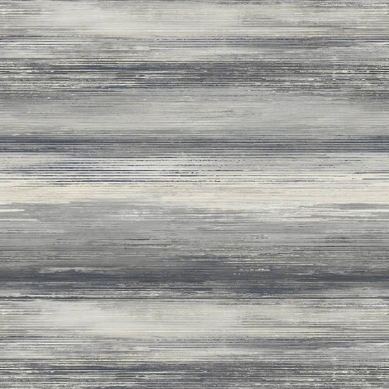 Seabrook Designs Sunset Stripes Unpasted Wallpaper - 27 in. W x 27 ft. L - Mercury and Sand Dollar