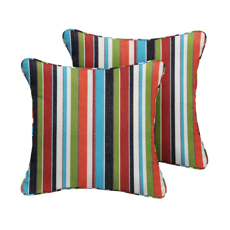 Sorra Home Sunbrella Carousel Confetti Corded Pillow Set (Set of 2)