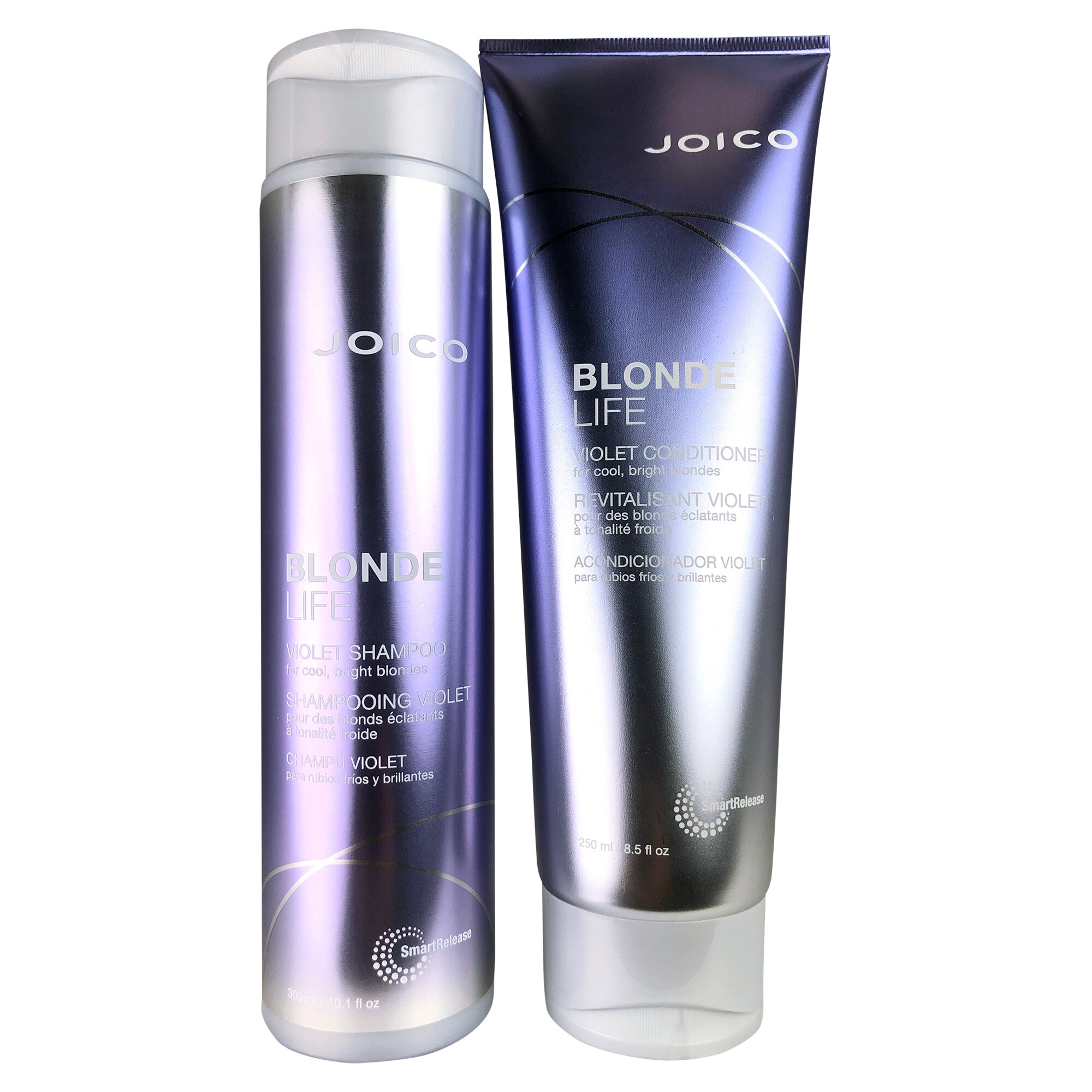 joico blonde life violet shampoo 10 1 oz and conditioner 8 5 oz duo for cool bright blondes clear