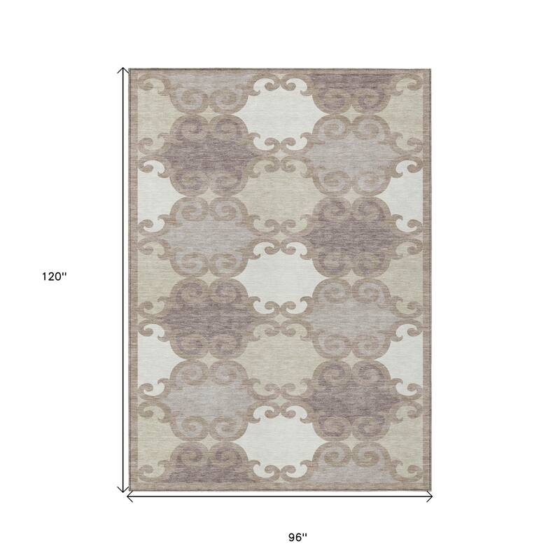 HomeRoots Trellis Transitional Rectangle Outdoor Rug