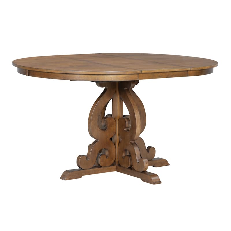 Extendable Table with a 16-inch Leaf and 4 Upholstered Chairs