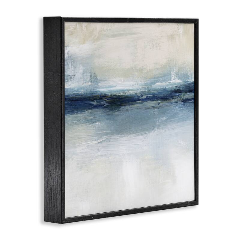 Stupell Timeless Nautical Gloomy Sea Horizon Line Framed Wall Art, Design by Nina Blue