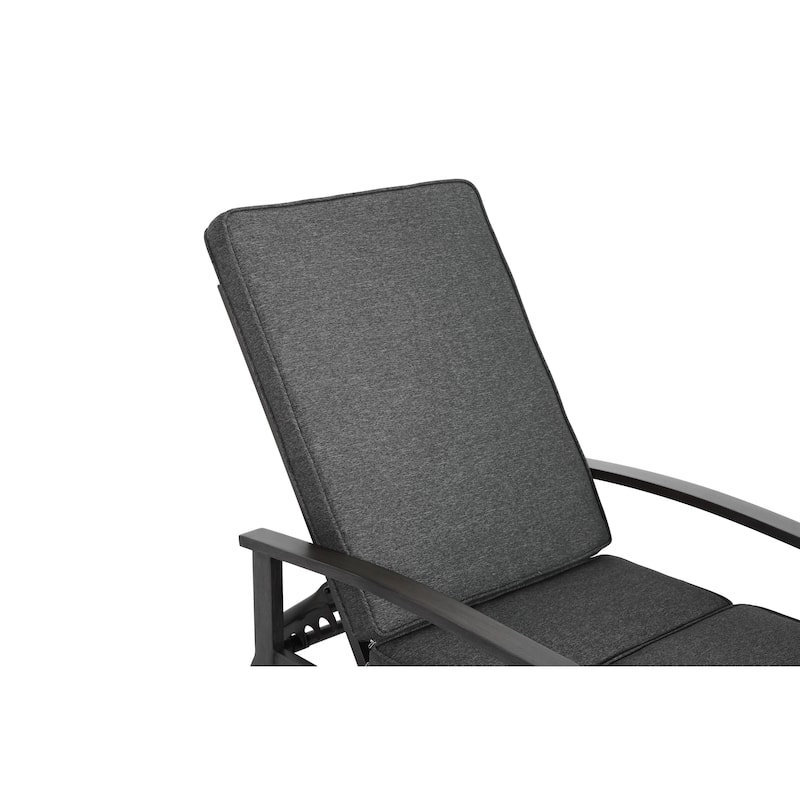 Aluminium Cast Lounge Chair, Adjustable Reclining Rust-Resistant Aluminum Cast Poolside Chaise Lounge