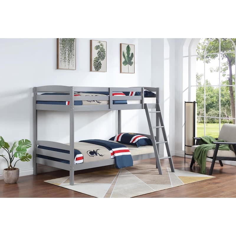 Kerr Grey Twin Over Twin Bunk Bed