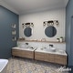 preview thumbnail 16 of 20, Hunter Starklake 4 Light Vanity Wall Light, Industrial, Cage, Rustic