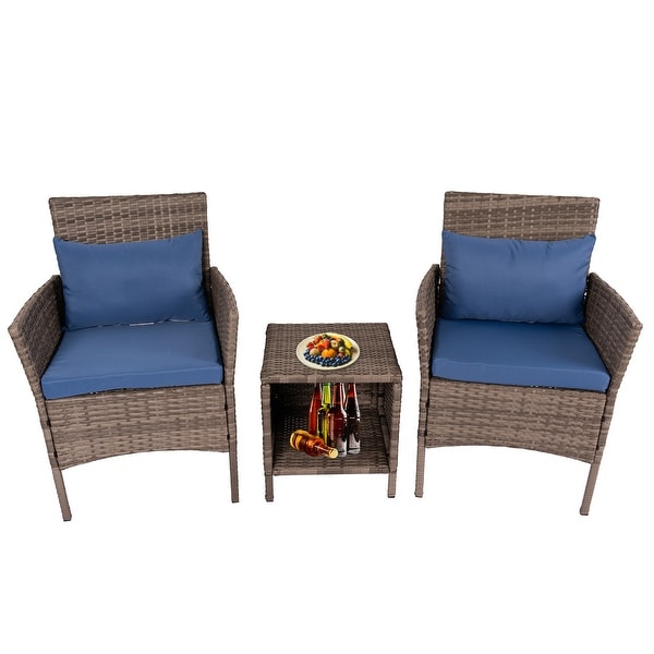 3 Piece Patio Conversation Bistro Set Outdoor Chat Furniture 3 Piece Patio Conversation Bistro Set Outdoor Chat Furniture